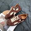 Fashion 2025 Autumn New Niche Design Retro Matching Wine Red Shoes All Sports Casual Shoes