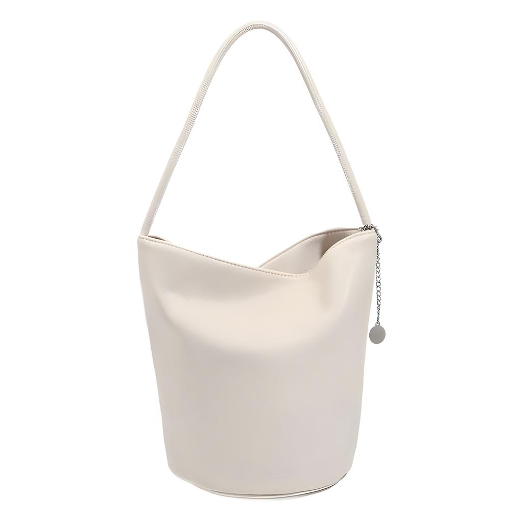 2025 Korean Version of Trendy Foreign Style Soft Portable Bucket Bag Simple Daily Large-capacity Bag Texture Shoulder Bag Women