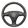 Black PU Faux Leather Car Steering Wheel Cover for BMW 3 Series E36 E46 1995-2000 5 Series E39 1995-1999 8 Series E31 1995-1997