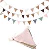 Baby Banner Flag Nursery Garland Triangle Bunting Flag Soft Fabric Vivid Color