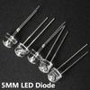 100pcs 5mm LED Diode Assorted Kit Super Bright Light Emitting Diode Bulbs F5 Straw Hat LED 20pcs of Each Color