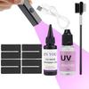 UV Hair Extension Kit with UV Lamp: 30g Fast-Curing Glue & Tools | Invisible Bonds, Damage-Free Salon & Home Use