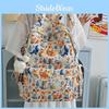 Crab Flower Cute Fox Bear Daisy Cartoon Printed Student Backpack Pendant With