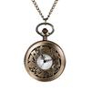 Pocket Watch Alice Cute Skeleton Antique Roman Analog Waterproof with Lid Pendant Watch Pocket Watch Ladies Necklace Retro Fashion Accessory Birthday