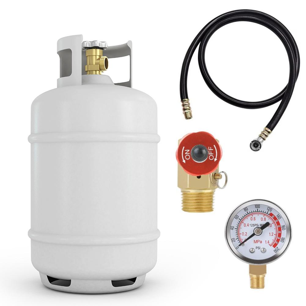 1 Set Air Tank Repair Kit Safety Valve 0-200 PSI Pressure Gauge Carry For Portable Tank Assembl M3Z7