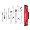 WORKPRO Flex Ratchet Wrench Combination Wrench Swing Head 72 Gears Set of 9 Spanners for Assembly Auto Repair Maintenance Tinkering DIY Storage Bag