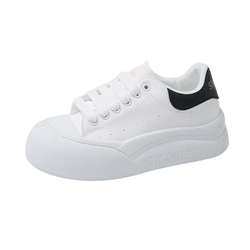 2025 Spring Little White Shoes New Korean Version Ins Female Students Height Increase Platform Sports Board Shoes Casual Shoes Female W3031