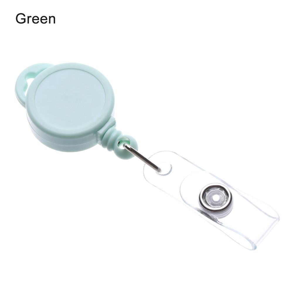 Office Supplies ID Name Card Anti-Lost Clip Stationery Retractable Key Ring Lanyards Badge Holder