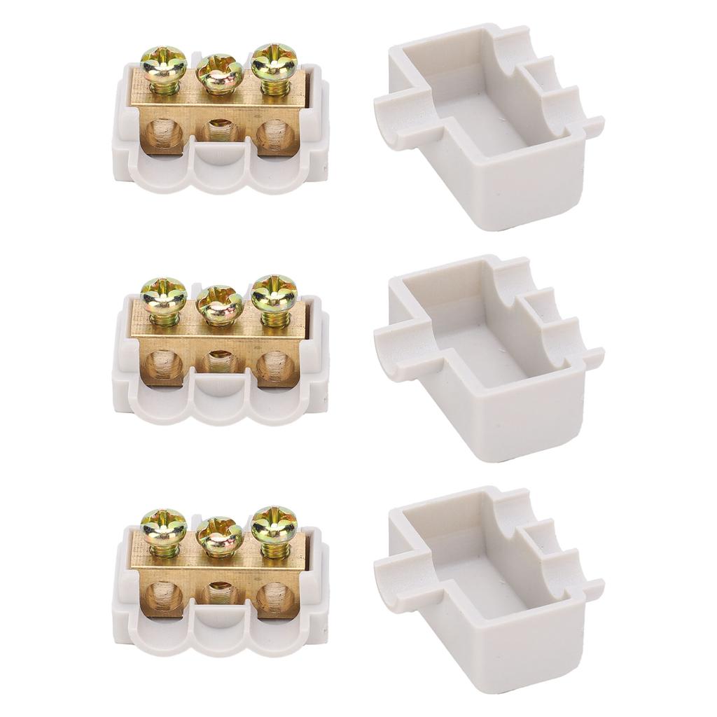 4Pcs HighPower Main Splitter TShape Wiring Terminal Block Industrial Connector 400V 60A(1in