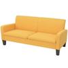3-seater Sofa VIDAXL - Yellow - Fabric - Plush Comfort - Contemporary Design