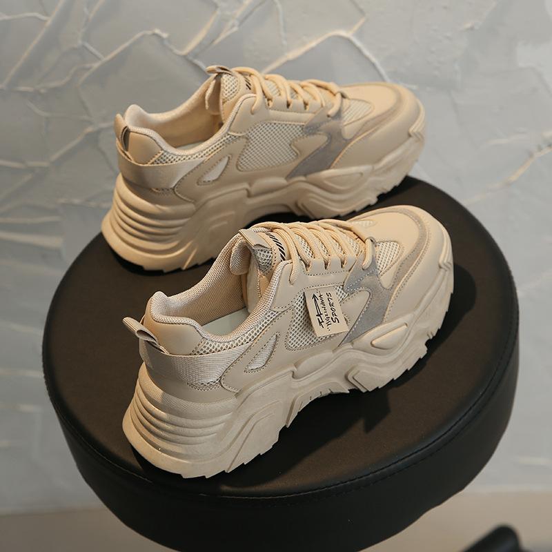 New Dad Shoes Women's Spring Student Versatile Sports Shoes Street Photography Casual Heightening Shoes