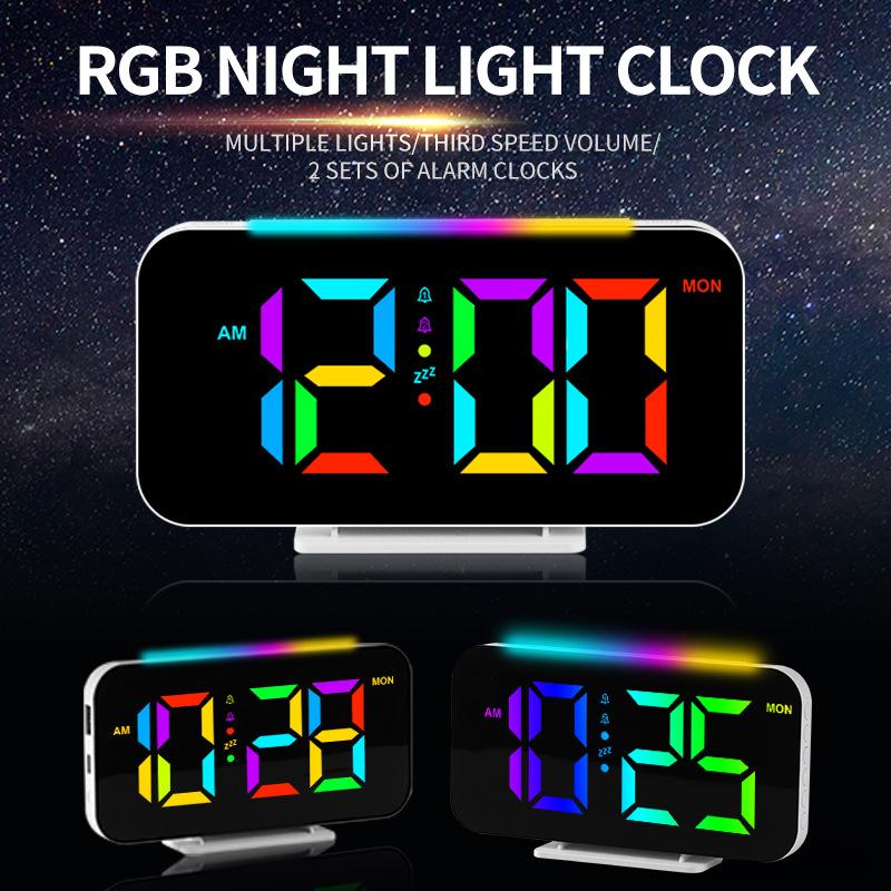 Simple Clock Lights Electronic Clock Ambient Light Electronic Clock Multi Function Alarm Clock
