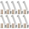 96mm Wheelbase Door Handles for Cupboards, Cabinets, and Drawers, Aluminum Alloy, 10-Piece Set with 20 Screws