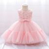Baby Girl Princess Party Dress For Girls Infant Birthday White Baptism Dresses Newborn Tulle Christening Gown Toddler Clothes