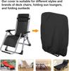 2Pc Folding Chair Cover Waterproof Outdoor Sun Lounger Cover Patio Reclining Chair Cover Garden Furniture Cover W/ Storage Bag
