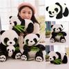 Bear Soft Cloth Toy Kneeling Sitting Stuffed Animals Present Doll Plush Panda Cute Cartoon Pillow