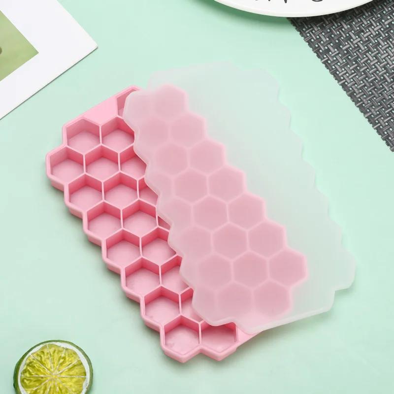1PCS Silicone Ice Cube Mold 148 Cube Large-capacity Ice Trays Food Grade Maker BPA Free Reusable Ice Maker with Lids