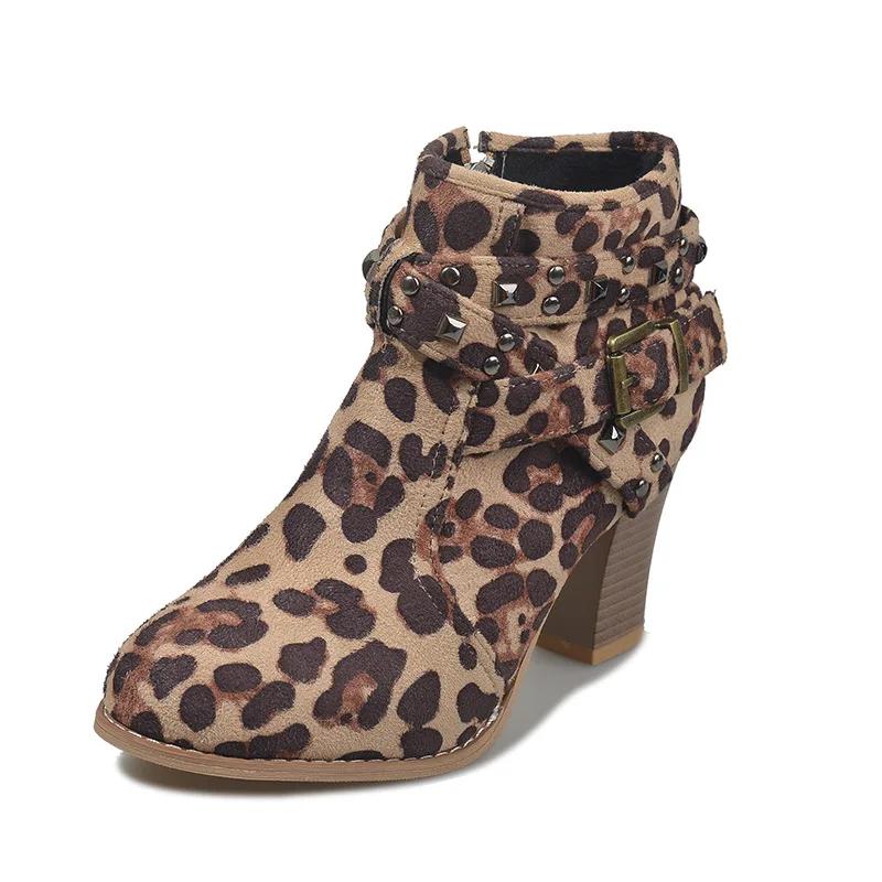 Autumn Winter Women Boots Zipper Rivet  Suede Women Winter Boots Cotton Ankle  Women's Shoes Round Toe Shoes 2024