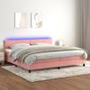 VidaXL Bed Slatted Base with Mattress and LEDs, Upholstered Bed, Double Bed, Adult Bed for Interior Bedroom, 3134308