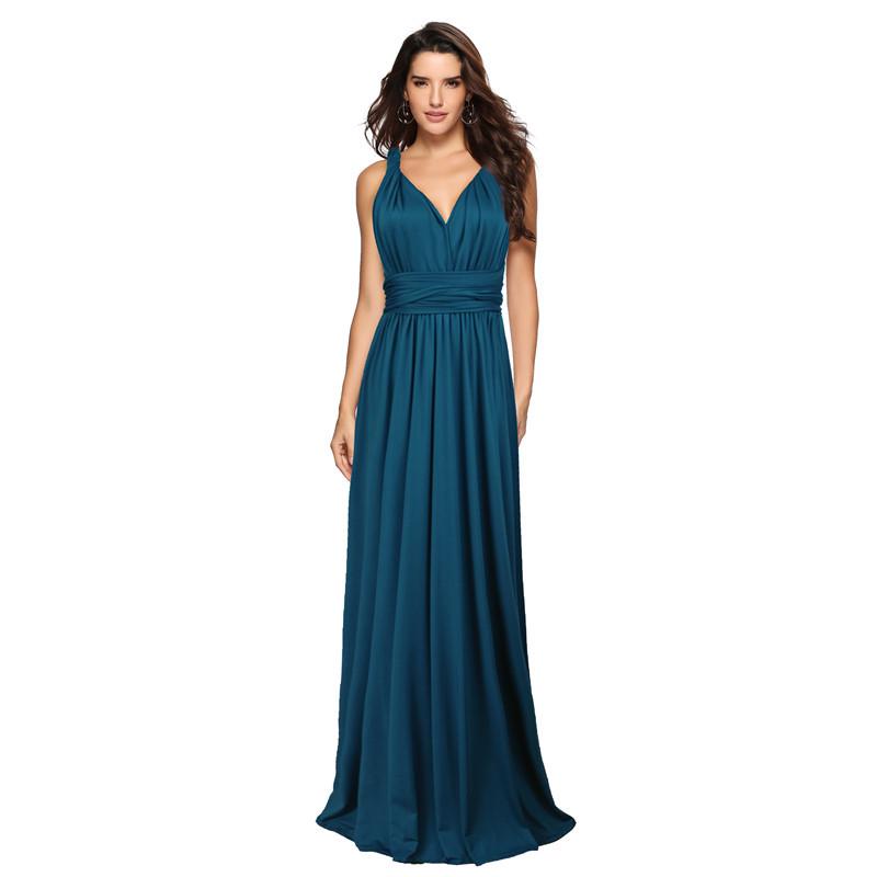 Sexy Women's Fashion Long Dress Beach Bridesmaid Convertible Wrap Party Dress Women
