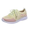 Breathable Knitting Platform Sneakers Women Fashion Mix Color Non-Slip Sports Ladies Comfortable Slip-On Flat Heel Casual Shoes