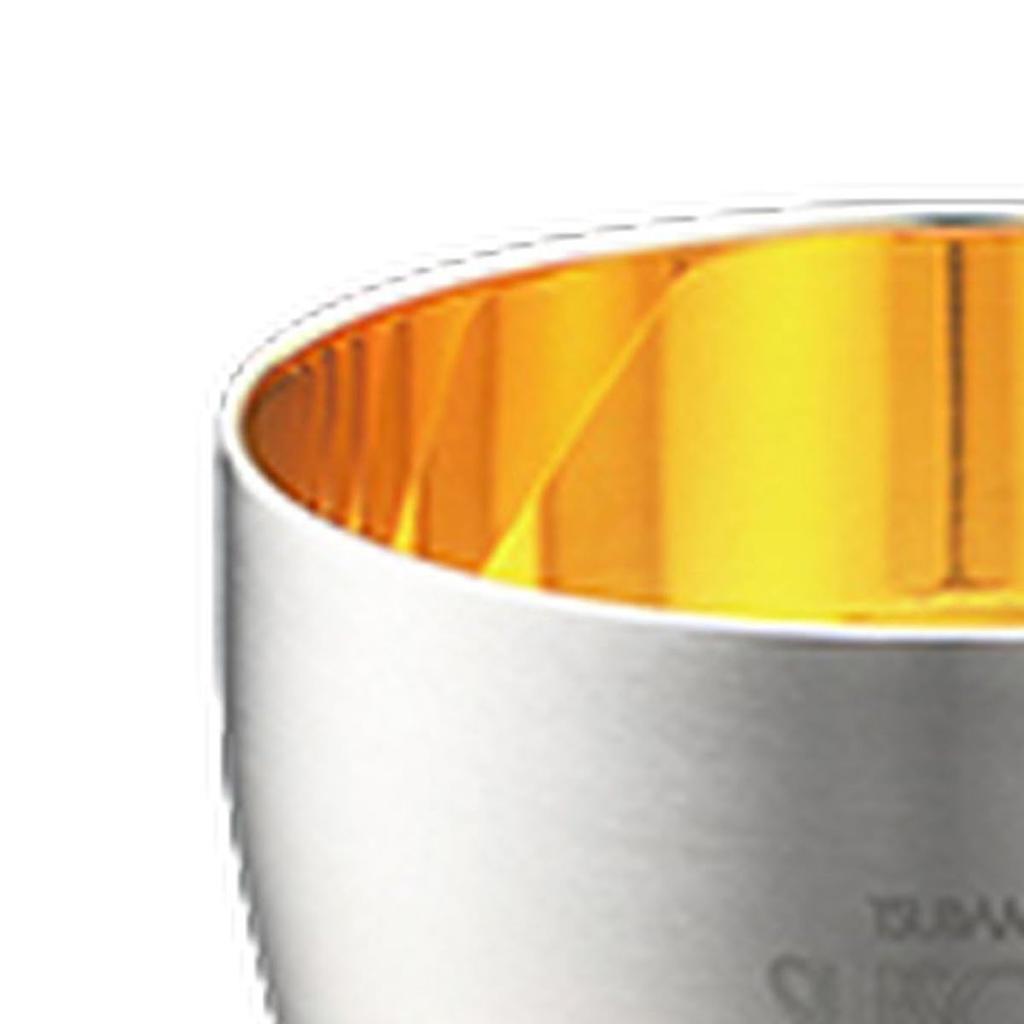 Eco Bag Sake Glass Stainless Steel Double Layer Sakura Sake Cup Gold Plated 58ml Made In Vietnam Made In Japan J-kitchens & 18-8 (24K Inside) /
