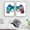 Gaming Room Canvas Paintings Gamepad Abstract Posters and Prints Wall Art Pictures Gamer Gift for Boys Children Room Decor No Frame