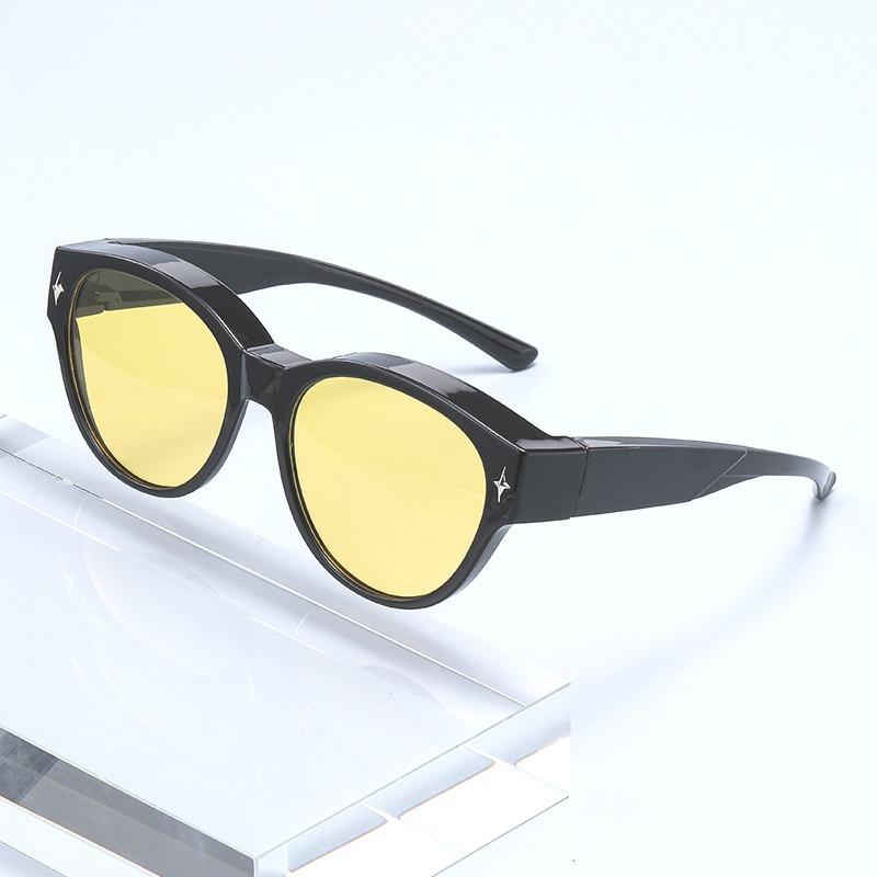 Стильные солнцезащитные очки в форме кошки с возможностью вставки линз для близорукости, защита от УФ-лучей для мужчин и женщин, солнцезащитные очки для вождения