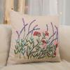 DIY Pillow Cover Cross Stitch Embroidery Pillowcase Kit Handwork Bouquet Needlework Flower Design