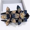 Women Elegant Flexible Rhinestone Flower Duckbill Hair Clip Hairpin Claw Gift