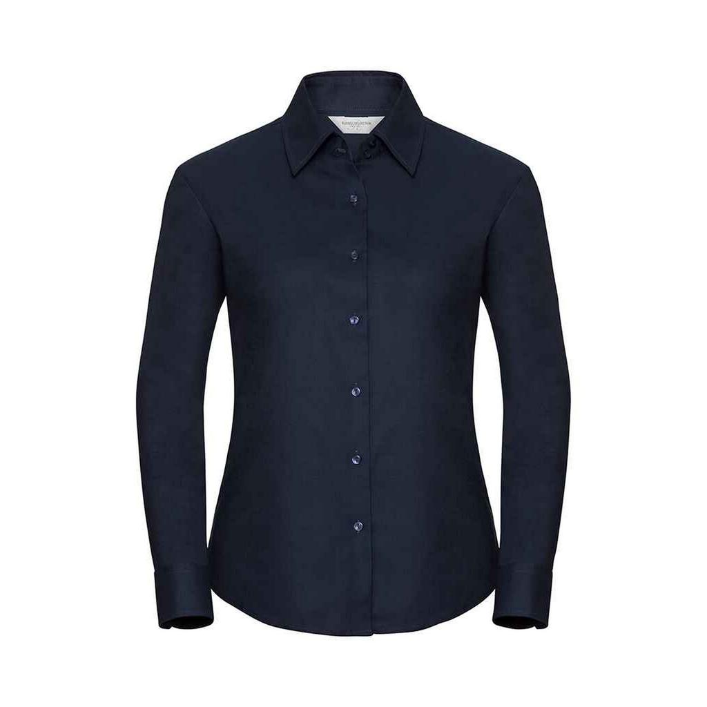 Russell Collection Womens/Ladies Oxford Long-Sleeved Shirt