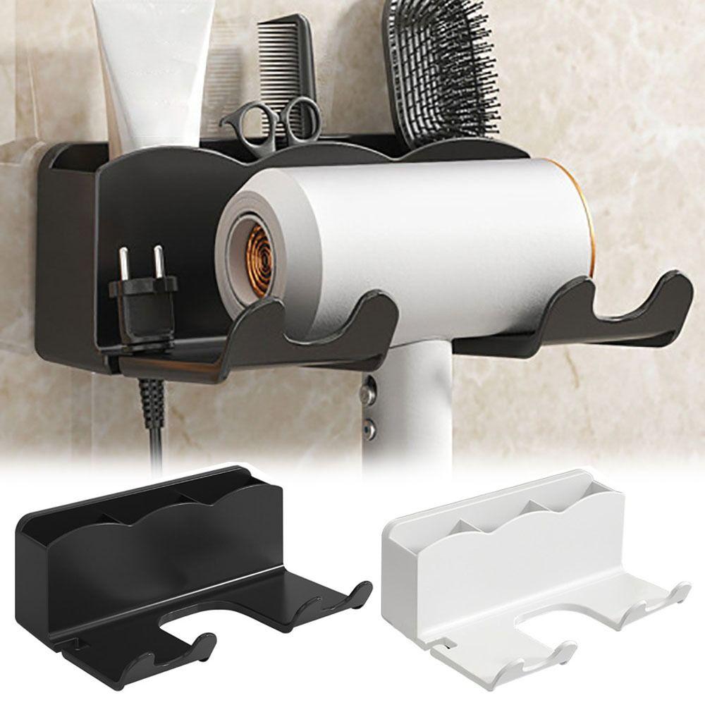 Plastic Hair Dryer Holder Black/White Sorting Bracket Durable Storage Rack