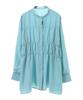 Casual Shirred Shirt Tunic for Blue [Green Parks] Women,