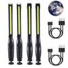 COB LED Flashlight Magnetic Work Light USB Rechargeable Torch Hook Portable Lantern Inspection Light Camping Car Repair Lamp