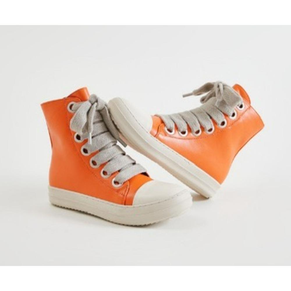 Rick High Top Flat Sneakers Platform Corss Tied Men's Shoes Women Sneakers Oween Designed Causal Flats Zip Ankle Botas 45