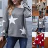 Women's Fashion Pentagram Geometric Pullover Loose Knit Sweater