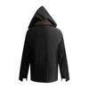 Men's Solid Color Zipper Pocket Hooded Sweatshirt Jacket Cardigan Men's Casual Jacket Cardigan
