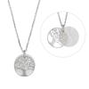 [R4949] - Handcrafted Silver Necklace 'Tree of Life' Silver Mother-of-pearl (rhodium) - 15mm