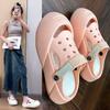 Cute Fashion Hole Shoes Women'S Outer Wear Beach Sandals Casual Thick-Soled Non-Slip Bag Head Half Slippers