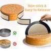 Silicone Baking Mat Set Easy Clean NonStick Multifunction Baking Cake Mat Reusable Bake Dish for Cake Pizza Pastry Cookie