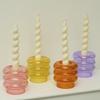 Twist Candles Sented Stick Candle and Candle Holders Ceramic Candle Stand Glass Tealight Candlelistick Wholesale Candles