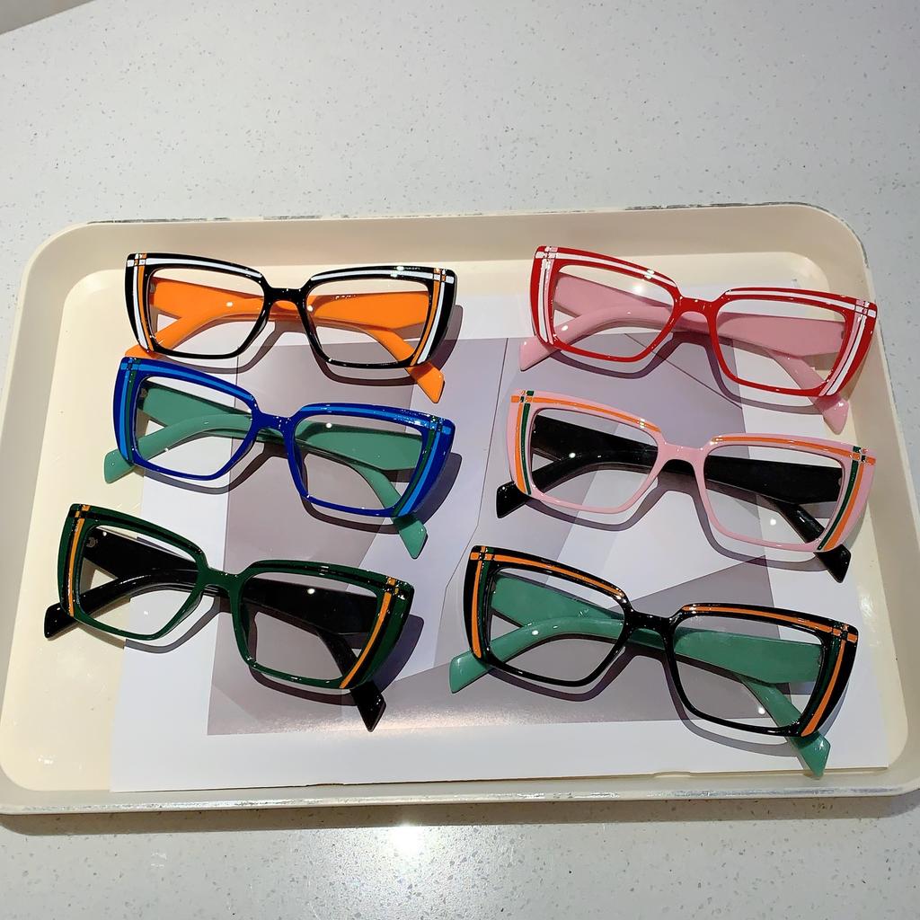Vintage Cat Eye Glasses Women New Fashion Multicolor Rim Eyewear Trendy Stylish Design Non-prescription Eyeglasses