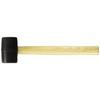 M&M Rubber Hammer, Wooden Handle, Black, 1/2 Piece, for Assembling Furniture, Wood Products, and Installing Molds