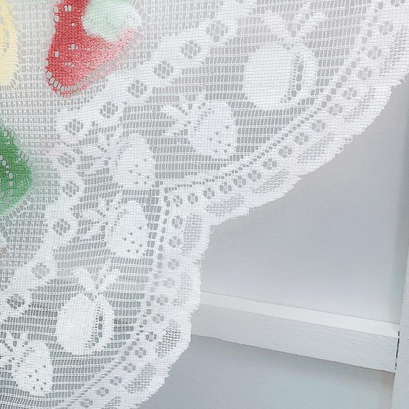 Nordic White Lace Coffee Curtain: Kitchen Partition, Door, Bay Window, Cabinet Decor