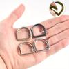 5pcs Openable Snap D Ring Metal Buckles Key Chain Spring Hook Dog Collar Connnect D Rings Buckle Hardware