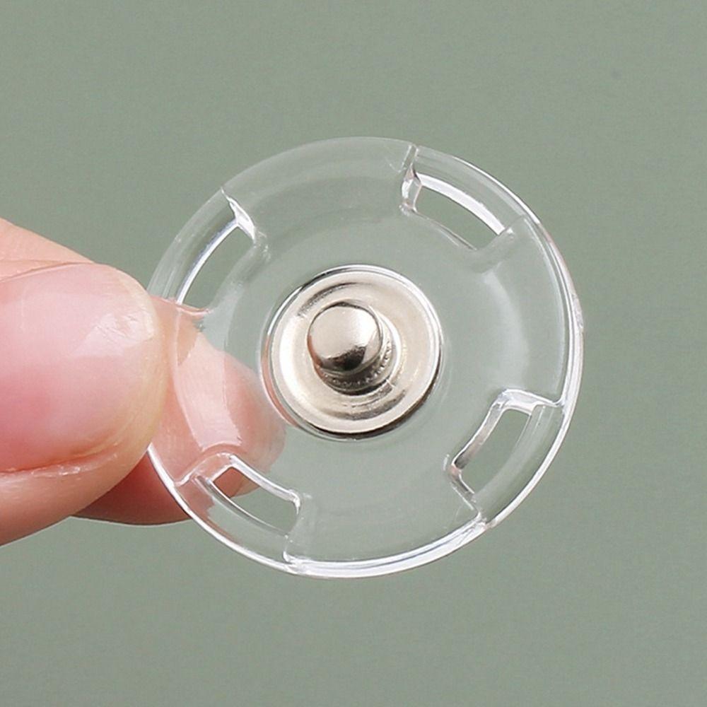 10Pcs Round Fastener Transparent Snap Fastener New Snap Button