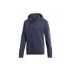 Sporty Knit Hooded Jacket Men Outerwear Blue DQ3117