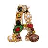 Enamel Brooch Pin Muti-Color Fashion Letter Shape Women Brooch Pin for Party