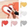 Love Heart Shape Makeup Mirror Waterproof Faux Leather Vanity Mirror Keychain Portable Travel Women Handheld Cosmetic Mirror Bag Pendant