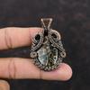 Turritella Agate Pendant Copper Wire Wrapped Pendant Gemstone Pendant Turritella Agate Jewelry For Gift Handmade Pendant Wire Wrap Jewelry